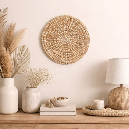 pearl handwoven wall basket main lifestyle