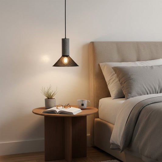 ponzano dark grey pendant light main lifestyle
