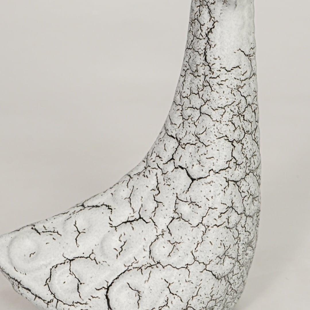 pottery bird figurine large closeup
