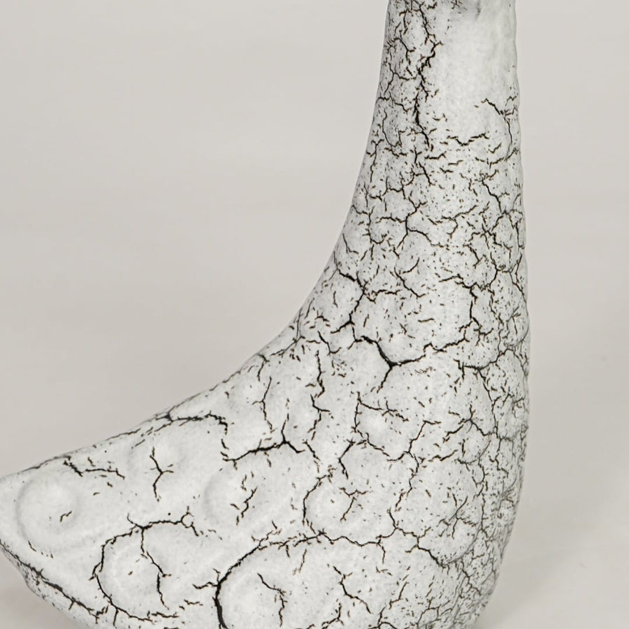 pottery bird figurine large closeup