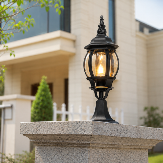 Pumpkin Outdoor Column Light - Large