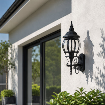 Pumpkin Outdoor Wall Light - Black