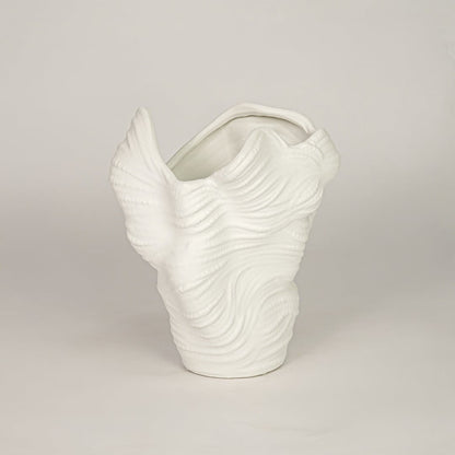 Qeyri White Ceramic Vase