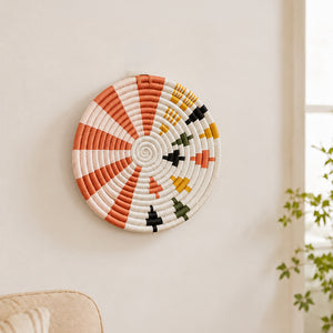 Raffia Handwoven Wall Basket- Small