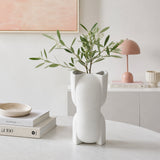Rashford Modern Column Vase - White