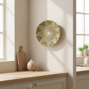 Rawi Floral Woven Wall Basket - Large