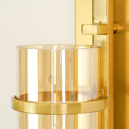 Reflecting Glow Modern Metal & Glass Wall Lamp