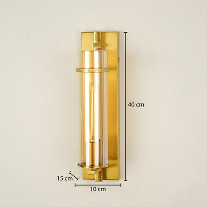 Reflecting Glow Modern Metal & Glass Wall Lamp