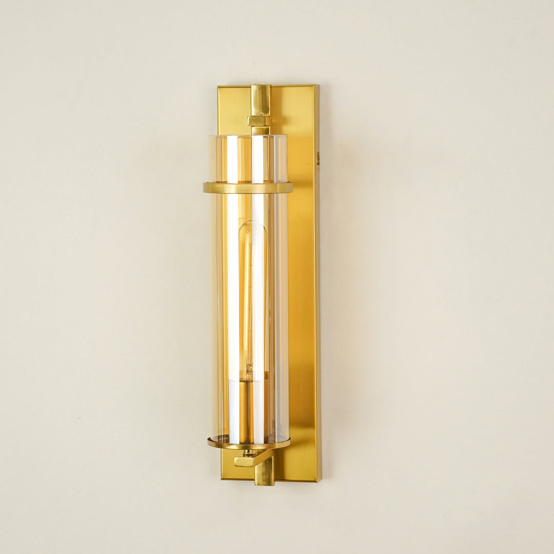 Reflecting Glow Modern Metal & Glass Wall Lamp