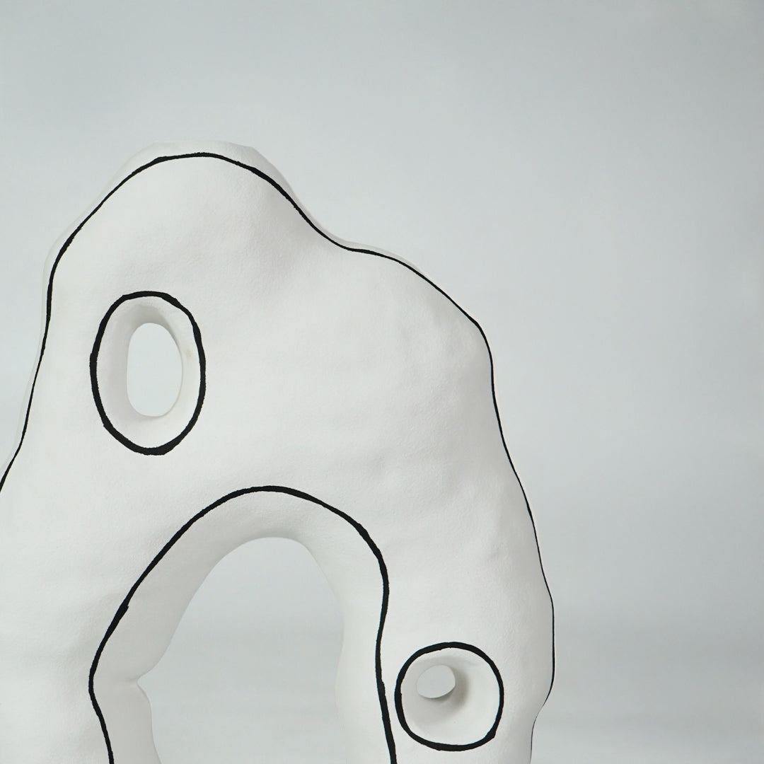 Relic White-Black Ceramic Decorative Object