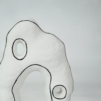 Relic White-Black Ceramic Decorative Object