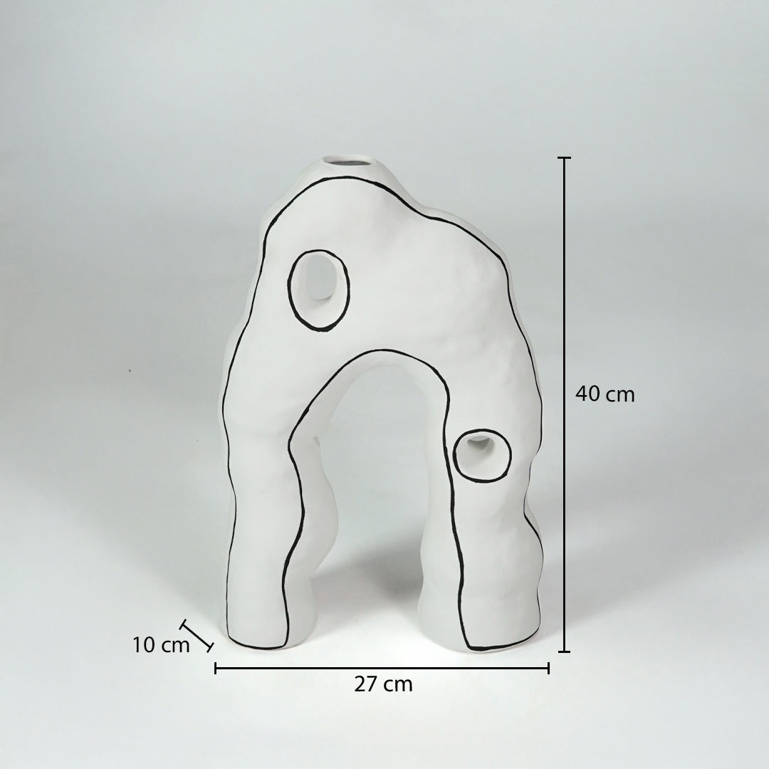 Relic White-Black Ceramic Decorative Object