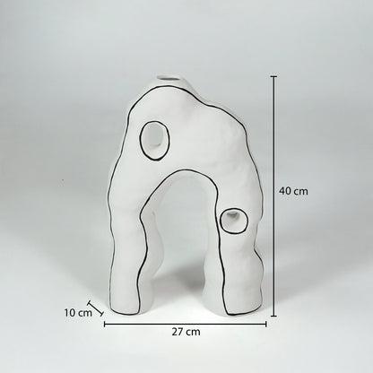 Relic White-Black Ceramic Decorative Object