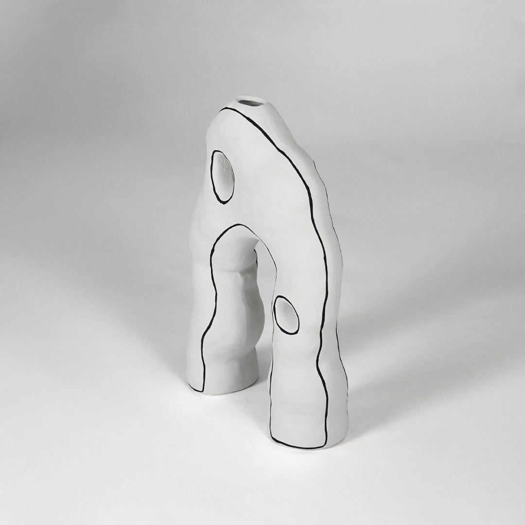 Relic White-Black Ceramic Decorative Object