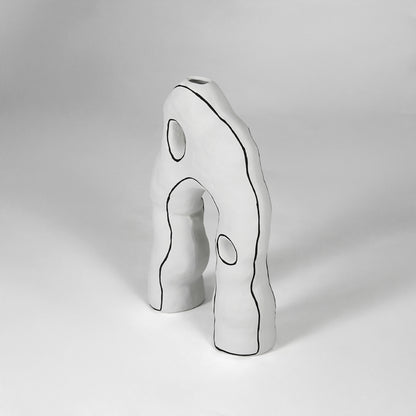 Relic White-Black Ceramic Decorative Object