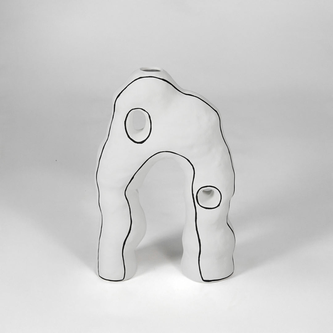 Relic White-Black Ceramic Decorative Object