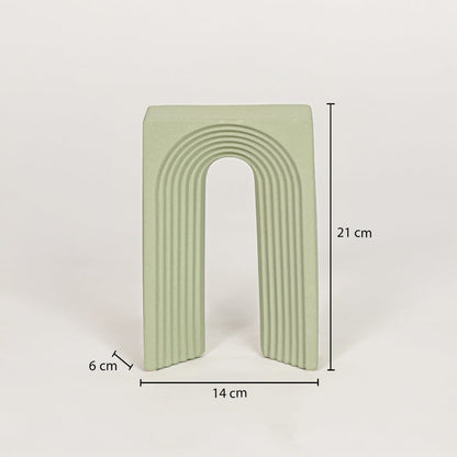 retro arch table decor green dimensions