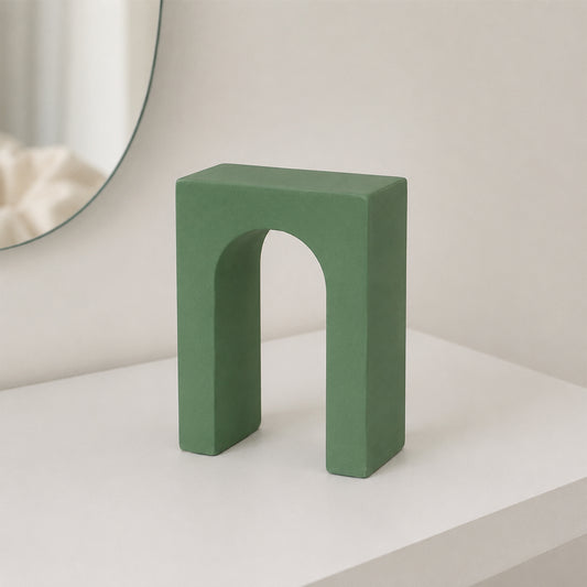 Retro Arch Table Decor - Green