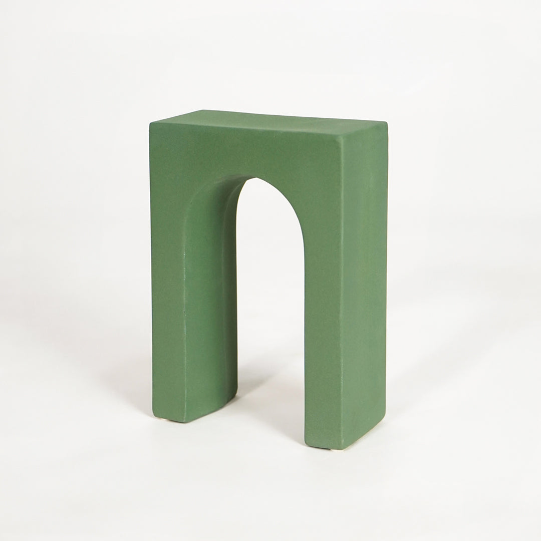 Retro Arch Table Decor - Green