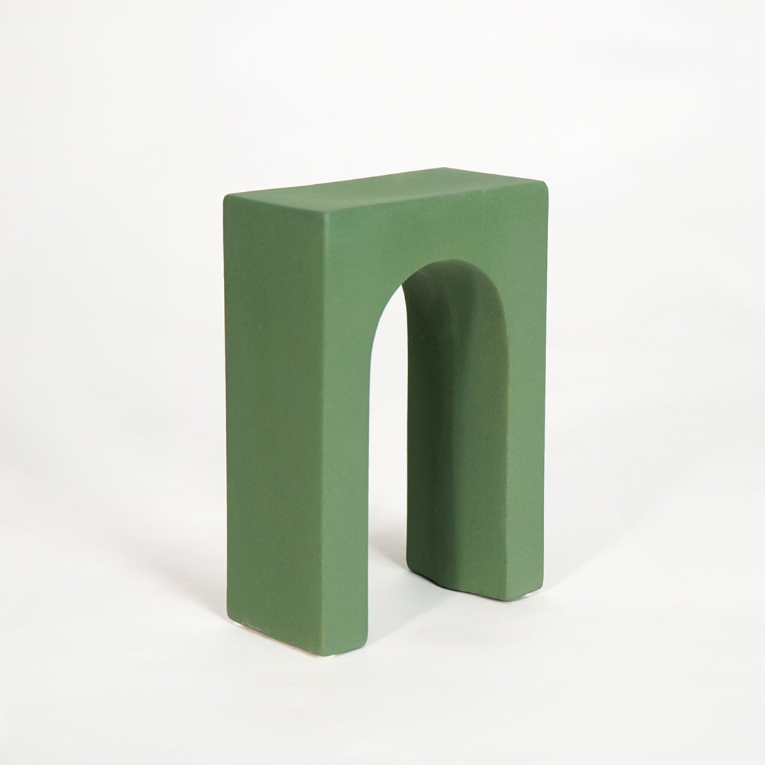 Retro Arch Table Decor - Green