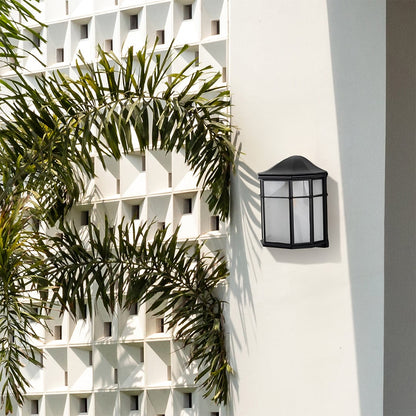 Outdoor lighting fixture brightening up the wall area with durable and stylish design.
