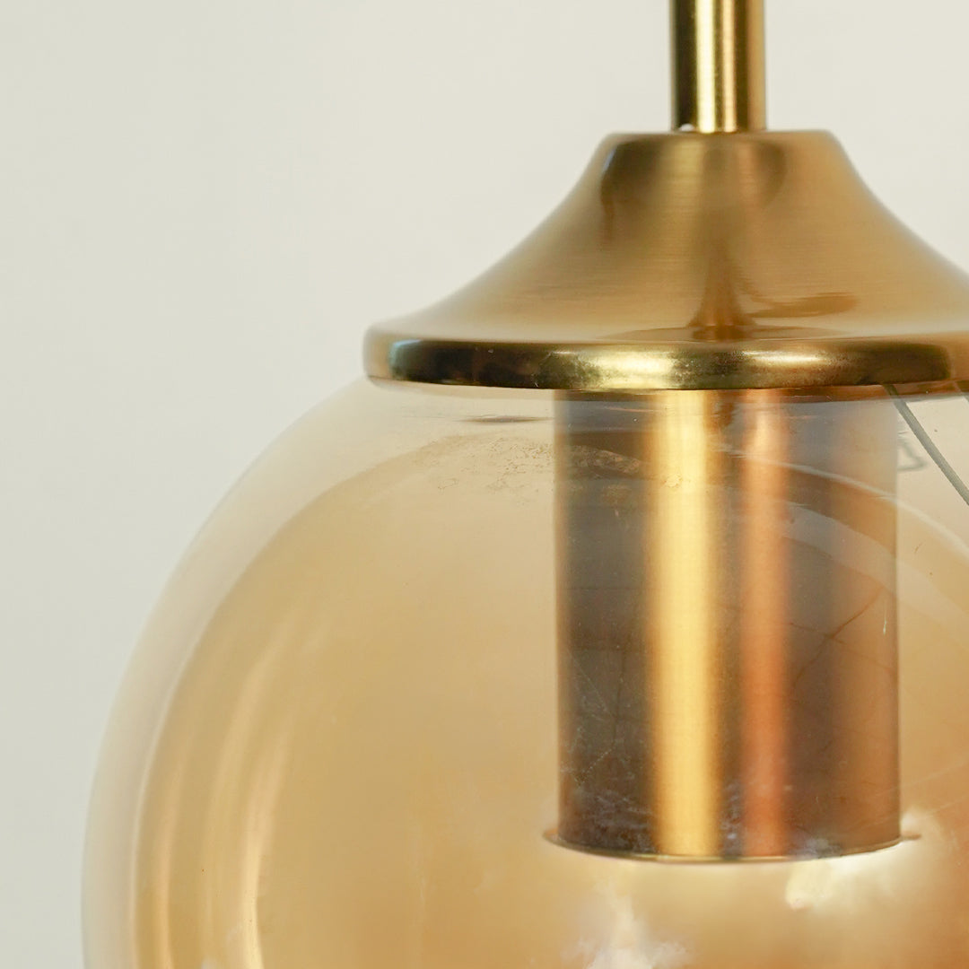 Retro Style Glass Ball Metal Wall Light