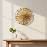 Dimension image of deko rose gold glass hanging light for elegant dining room decor styling and modern home room lighting.