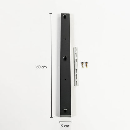 Ceiling plate dimension image showing length 60 cm width 5 cm mounting hole positions and hardware layout for accurate ceiling installations.