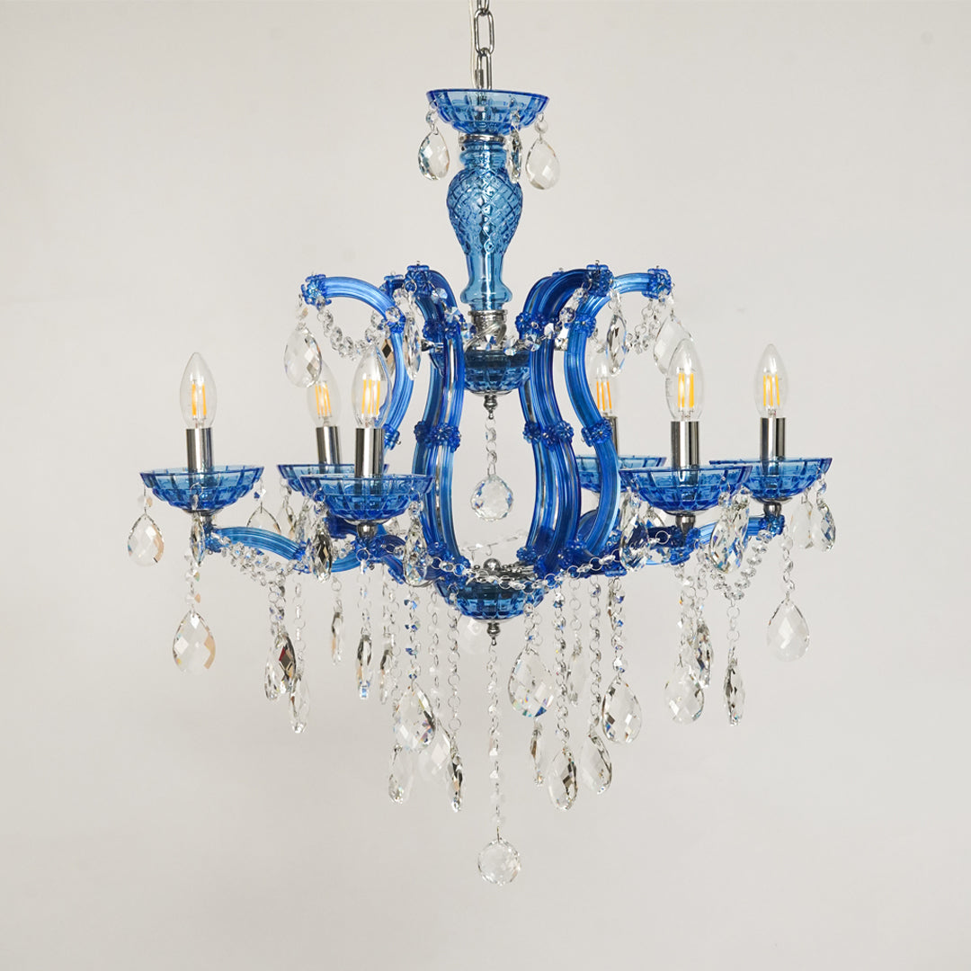 Marchese 6-Light Crystal Chandelier - Blue