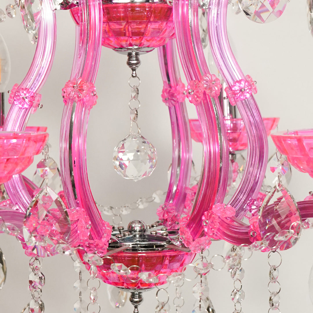 Marchese 6-Light Crystal Chandelier - Pink