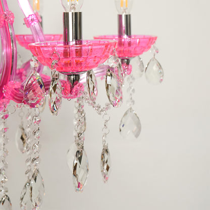 Marchese 6-Light Crystal Chandelier - Pink