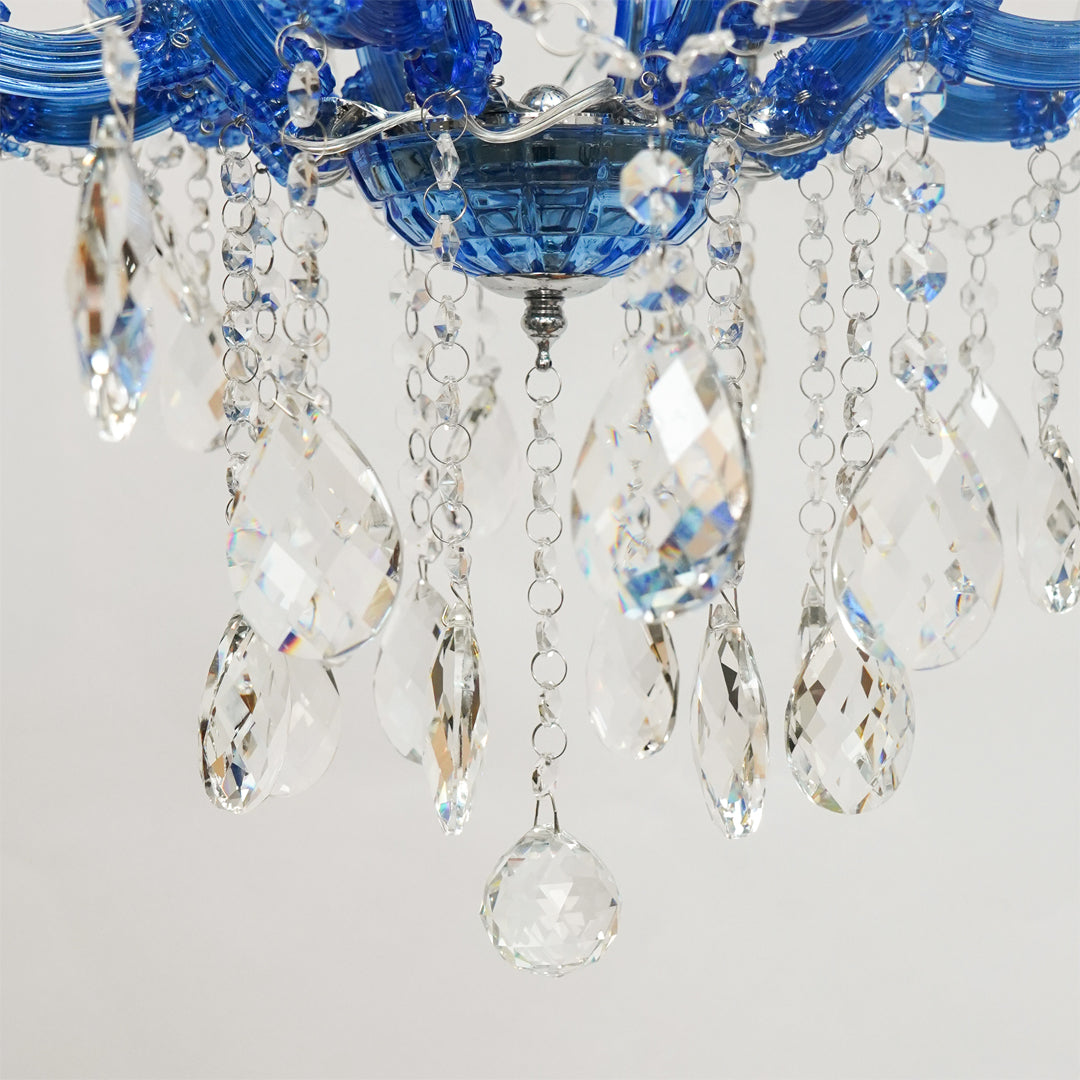 Marchese 8-Light Crystal Chandelier -Blue