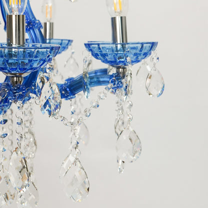 Marchese 8-Light Crystal Chandelier -Blue