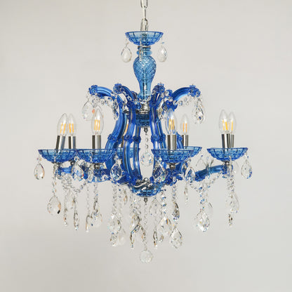 Marchese 8-Light Crystal Chandelier -Blue
