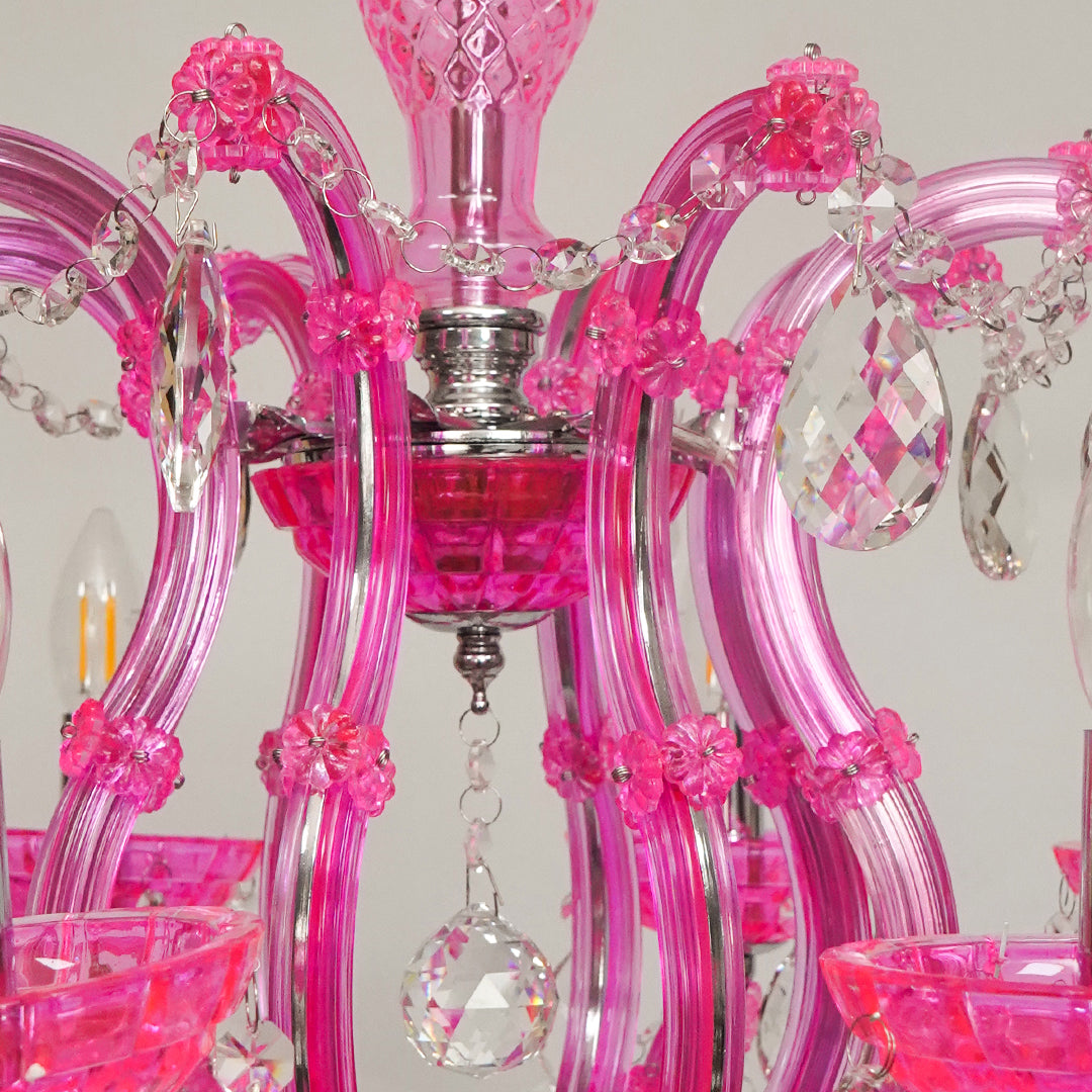 Marchese 8-Light Crystal Chandelier - Pink