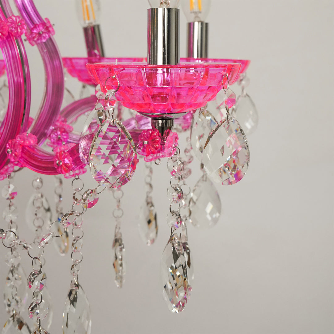 Marchese 8-Light Crystal Chandelier - Pink
