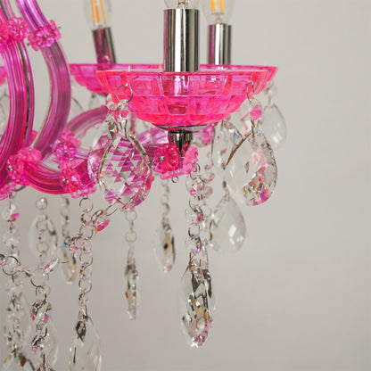 Marchese 8-Light Crystal Chandelier - Pink