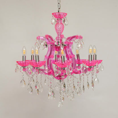 Marchese 8-Light Crystal Chandelier - Pink