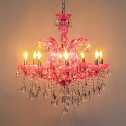 Marchese 8-Light Crystal Chandelier - Pink