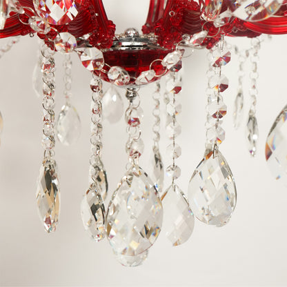 Marchese 8-Light Crystal Chandelier - Red