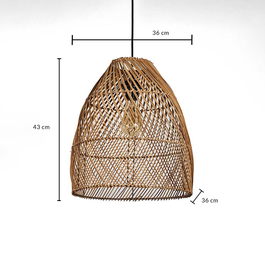 Sawan - Bamboo Pendant Light - Beige Dimensions