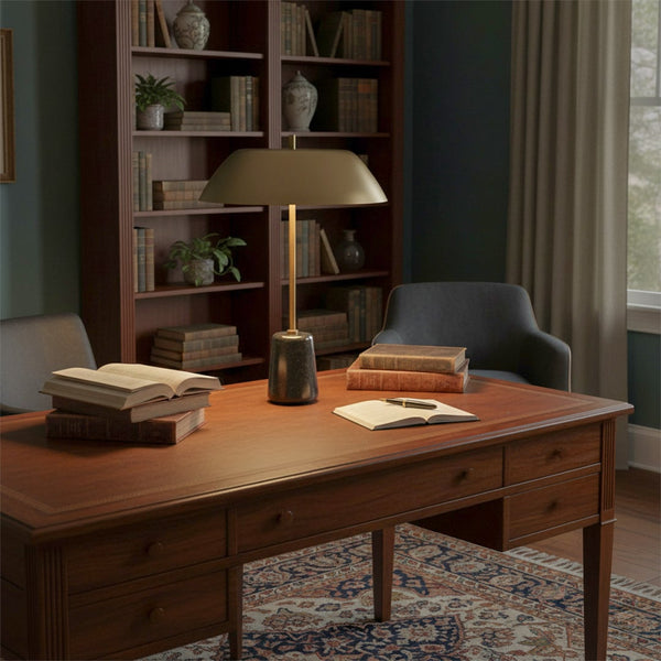 Sayra Table Lamp - Brass Shade