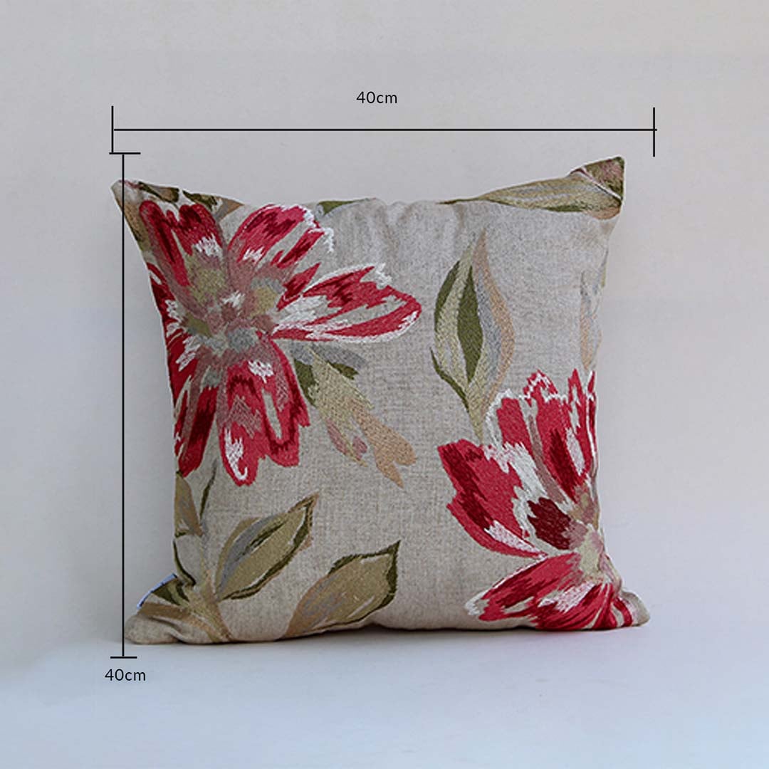 Square cushion cover measuring 40 x 40 cm suitable for sofa chair bed and living room decorative placement.