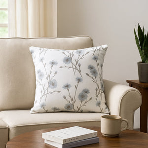 Serein Blanche Embroidered Cushion Cover