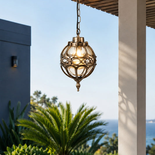 Serenara Bronze Outdoor Hanging Light - Medium