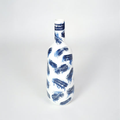 Shanghai Brushstroke Slim Bottle Vase