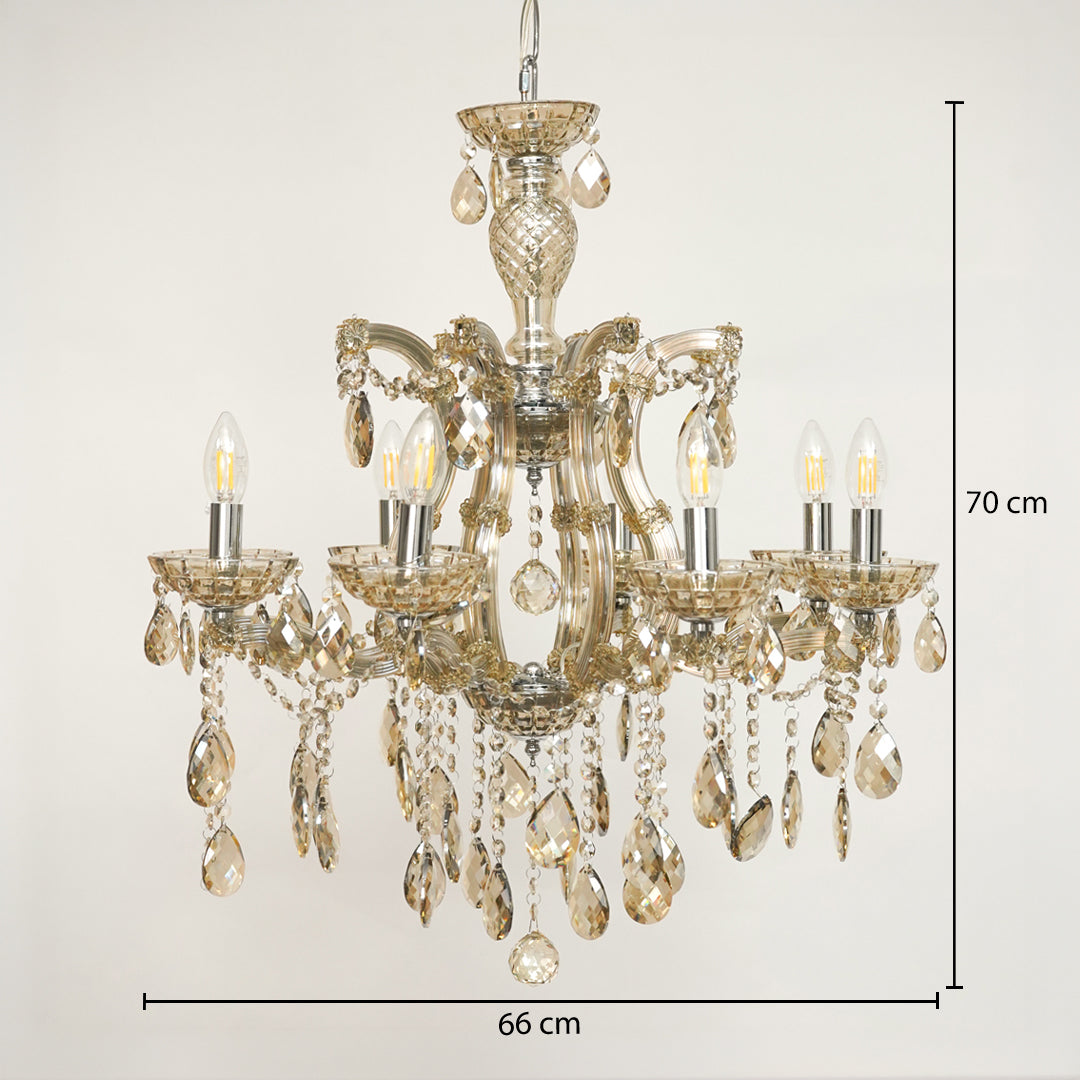 Marchese 8-Light Crystal Chandelier - Chrome