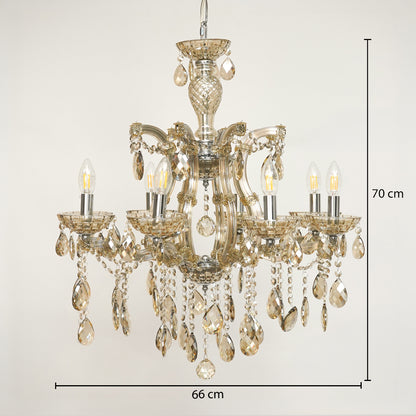 Marchese 8-Light Crystal Chandelier - Chrome