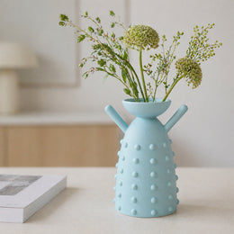 Sippy Hobnail Ceramic Vase