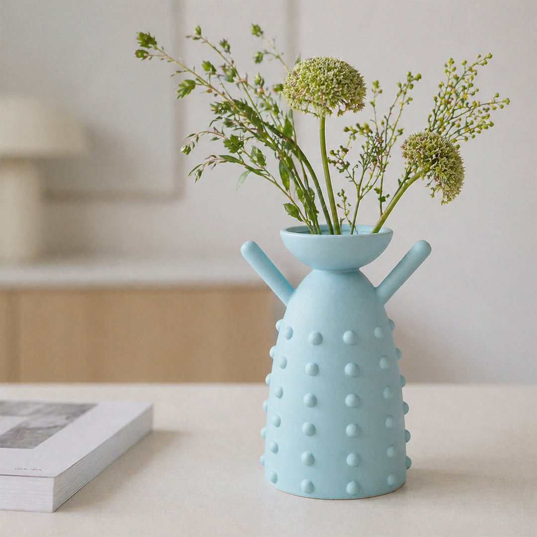 Sippy Hobnail Ceramic Vase